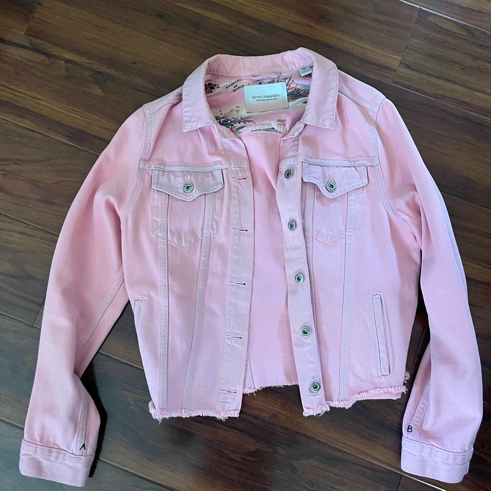 Scotch & soda pink jean jacket